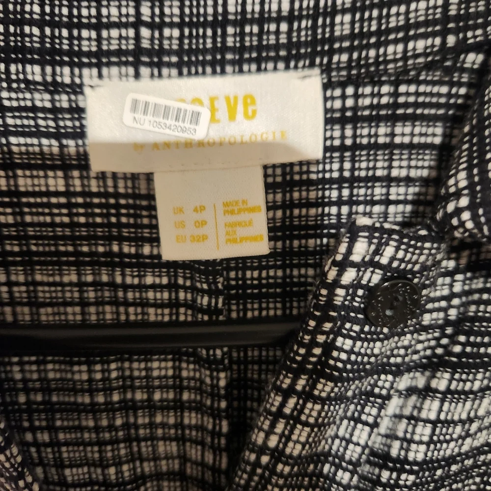 Maeve Anthropologie Sleeveless Plaid Jumpsuit Belted Size 0P - Picture 6 of 10
